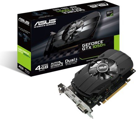 Купить ASUS PH-GTX1050TI-4G - Grafikkarten - GF GTX 1050 Ti - 4GB GDDR5 - PCIe 3.0 x16 - DVI, HDMI, DisplayPort (90YV0A70-M0NA00) в магазине wardena.ru