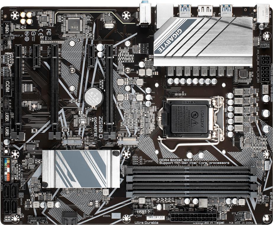 Купить Gigabyte Z590 D - 1,0 - Motherboard - ATX - LGA1200-Sockel - Z590 - USB 3,2 Gen 1 - Gigabit LAN - Onboard-Grafik (CPU erforderlich) - HD Audio (8-Kanal) (Z590 D) в магазине wardena.ru