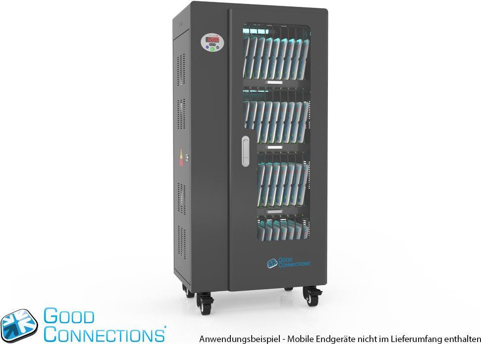 Купить Good Connections - Wagen (sync, charge and UV clean) - für 40 Tablets - verriegelbar - Aluminium, Stahl, Acryl - Schwarz - Ausgang: 5 V (PCT01-B40S) в магазине wardena.ru
