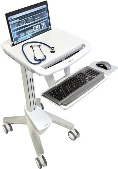 Купить Ergotron StyleView EMR Laptop Cart - Wagen für Notebook/Tastatur/Maus/Barcode-Scanner - Kunststoff, Aluminium, verzinker Stahl - Grau, weiß, Polished Aluminum - Bildschirmgröße: bis zu 43,9 cm (bis zu 43,90cm (17.3")) (S (SV41-6100-0) в магазине wardena.ru