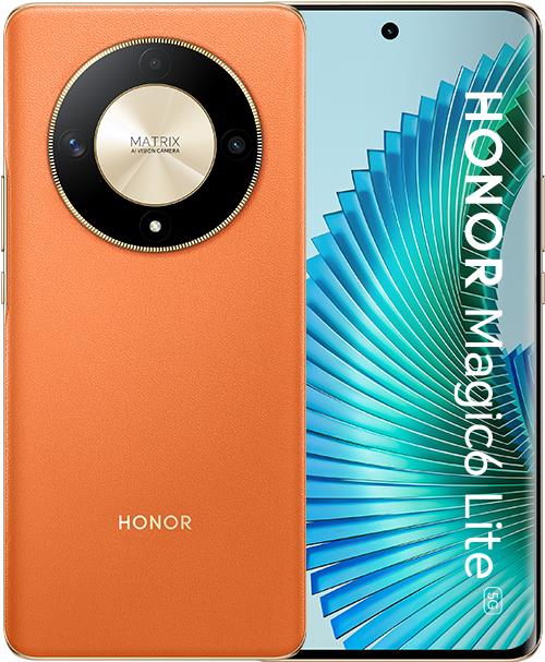 Купить Honor Magic6 Lite 5G 17,2 cm (6.78") Dual-SIM Android 13 USB Typ-C 8 GB 256 GB 5300 mAh Orange в магазине wardena.ru