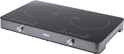Купить Princess 303011 Induktionskochplatte - Schwarz - Silber - Arbeitsplatte - 58 cm - Zonen-Induktionskochfeld - Glas - 2 Zone(n) (01.303011.01.001) в магазине wardena.ru