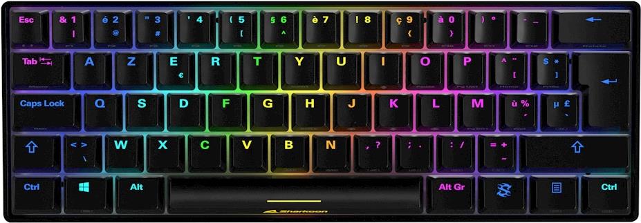 Купить Sharkoon SKILLER SGK50 S4 - Tastatur - Hintergrundbeleuchtung - USB-C - Französisch - Tastenschalter: Kailh Red - Schwarz (4044951033997) в магазине wardena.ru