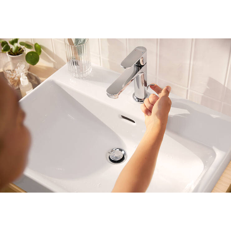 Купить Hansgrohe Rebris S Смеситель для раковины 110 CoolStart со сливным гарнитуром хром 72588000 в магазине wardena.ru