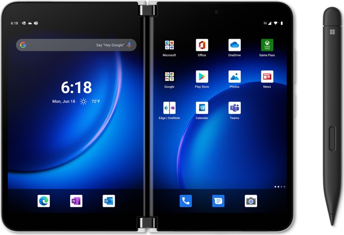 Купить Microsoft Surface Duo 2 - 5G Smartphone - Dual-SIM - RAM 8 GB / 256 GB - OLED-Display - 8.3" 2688 x 1892 Pixel (90 Hz) - Triple-Kamera 12 MP, 12 MP, 16 MP 12 MP - Glacier (9C8-00003) в магазине wardena.ru