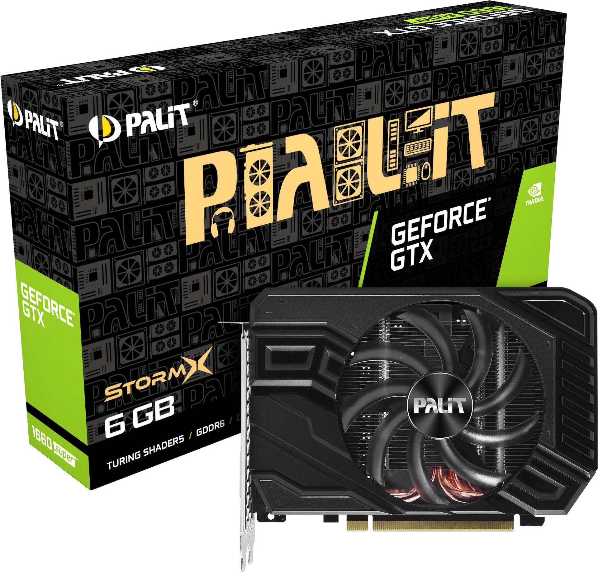 Купить Palit GeForce GTX 1660 SUPER StormX - Grafikkarten - GF GTX 1660 SUPER - 6 GB GDDR6 - PCIe 3.0 x16 - DVI, HDMI, DisplayPort (NE6166SO18J9-161F) в магазине wardena.ru