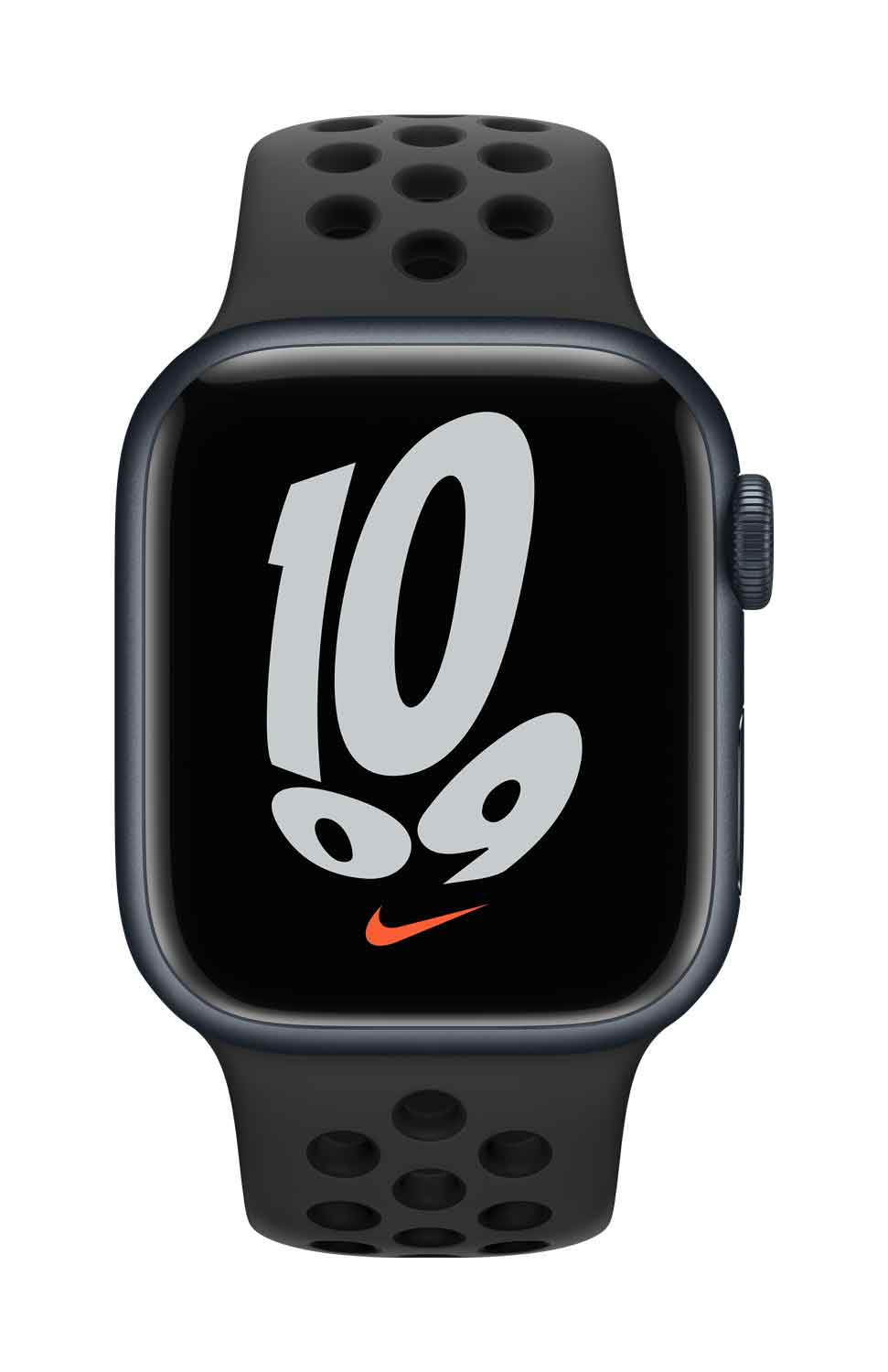 Купить Apple Watch Nike Series 7 (GPS) - 41 mm - Midnight Aluminium - intelligente Uhr mit Nike Sportband - Flouroelastomer - anthrazit/schwarz - Bandgröße: S/M/L - 32 GB - Wi-Fi, Bluetooth - 32 g (MKN43FD/A) в магазине wardena.ru