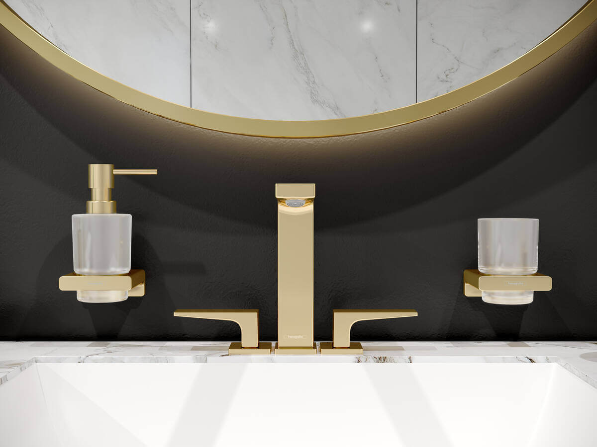 Купить Hansgrohe AddStoris Стакан для зубных щеток золото 41749990 в магазине wardena.ru