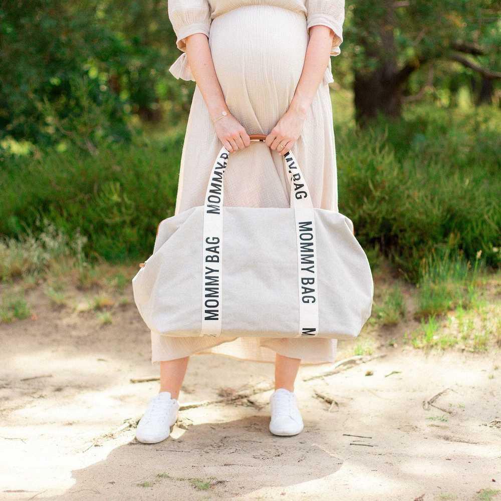 Купить CHILDHOME MOMMY BAG SIGNATURE, CANVAS - OFF WHITE в магазине wardena.ru