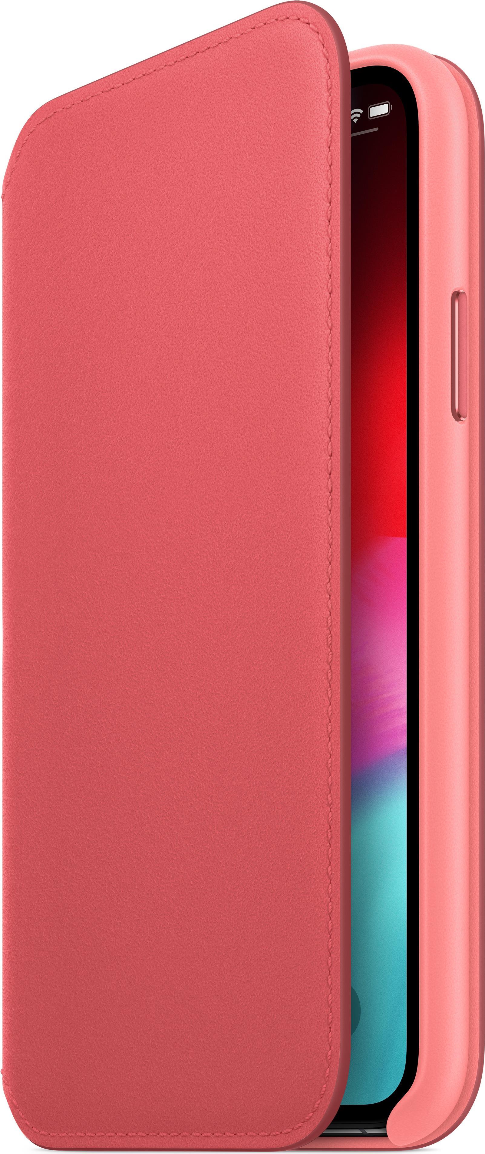 Купить Apple Folio - Flip-Hülle für Mobiltelefon - Leder - Pfingstrosenrosa - für iPhone XS (MRX12ZM/A) в магазине wardena.ru