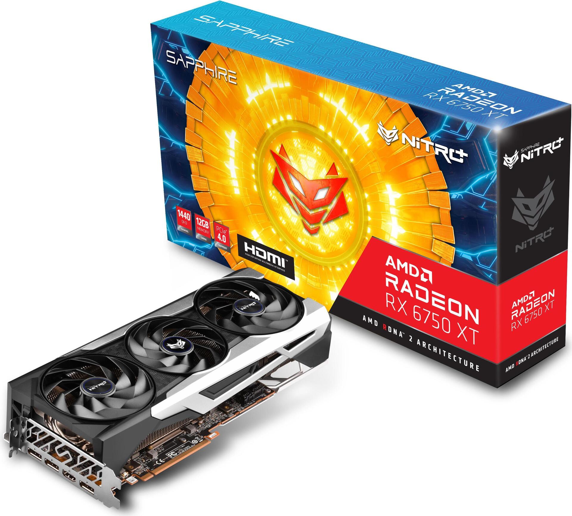 Купить Sapphire NITRO+ Radeon RX 6750 XT - Grafikkarten - Radeon RX 6750 XT - 12GB GDDR6 - PCIe 4,0 - HDMI, 3 x DisplayPort (11318-01-20G) в магазине wardena.ru
