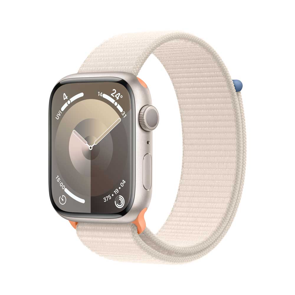 Купить APPLE Watch Series 9 GPS 45mm Starlight Aluminium Case with Starlight Sport Loop (MR983QF/A) в магазине wardena.ru