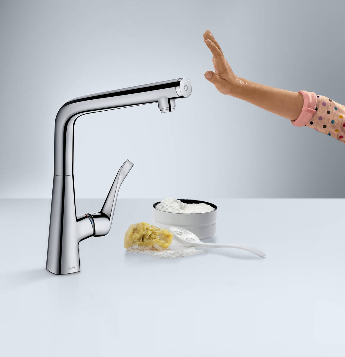 Купить Hansgrohe Metris смеситель для кухни однорычажный сталь 14883800 в магазине wardena.ru