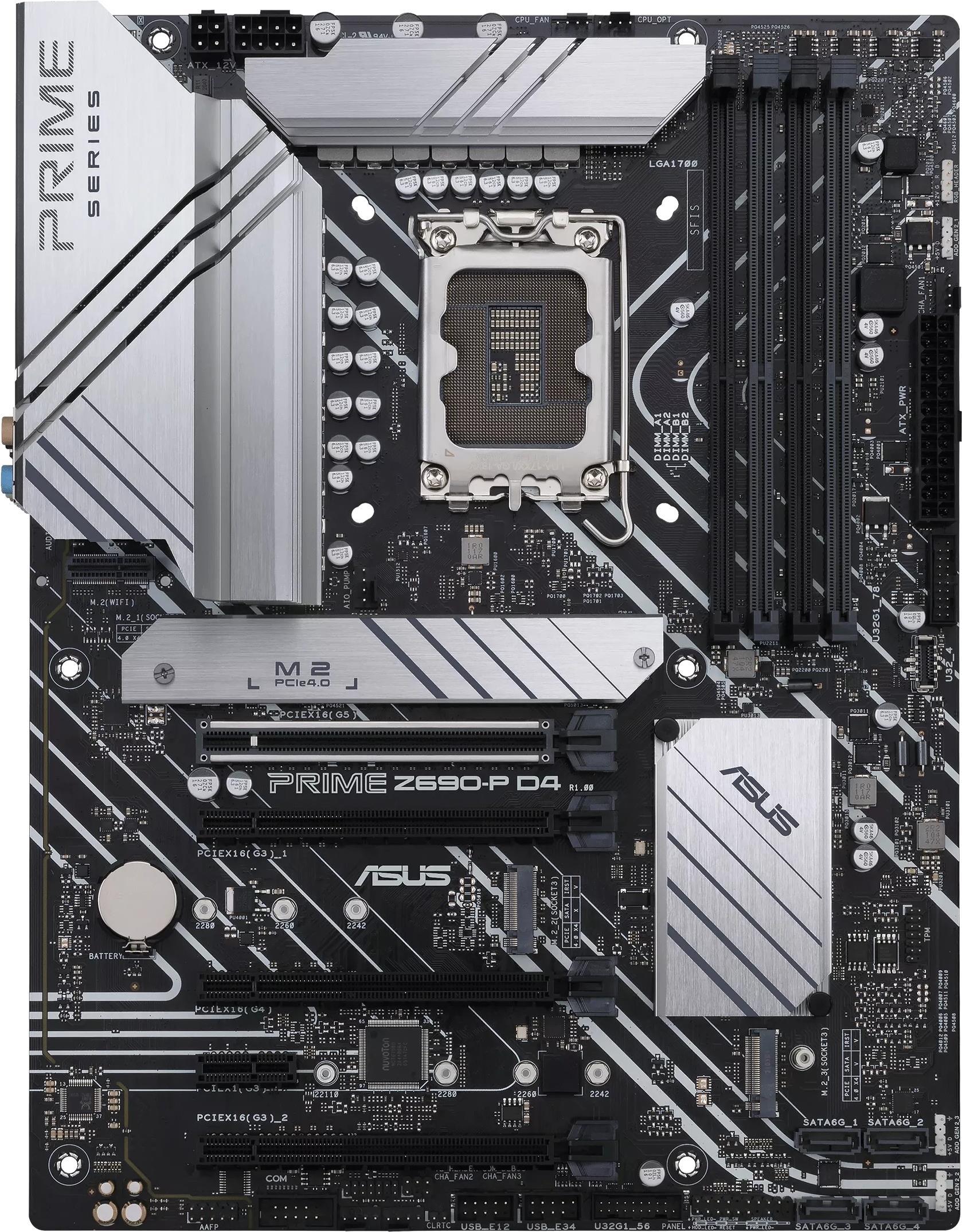 Купить ASUS PRIME Z690-P D4-CSM - Motherboard - ATX - LGA1700-Sockel - Z690 Chipsatz - USB-C Gen1, USB 3.2 Gen 1, USB 3.2 Gen 2, USB-C Gen 2x2 - 2.5 Gigabit LAN - Onboard-Grafik (CPU erforderlich) - HD Audio (8-Kanal) (90MB18P0-M0EAYC) в магазине wardena.ru