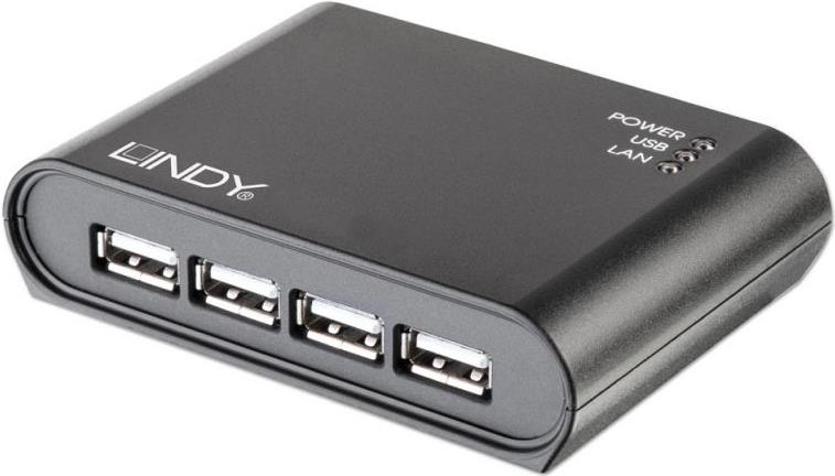 Купить Lindy USB 2.0 Gigabit Network Server - Geräteserver - 4 Anschlüsse - GigE, USB 2.0 (42633) в магазине wardena.ru
