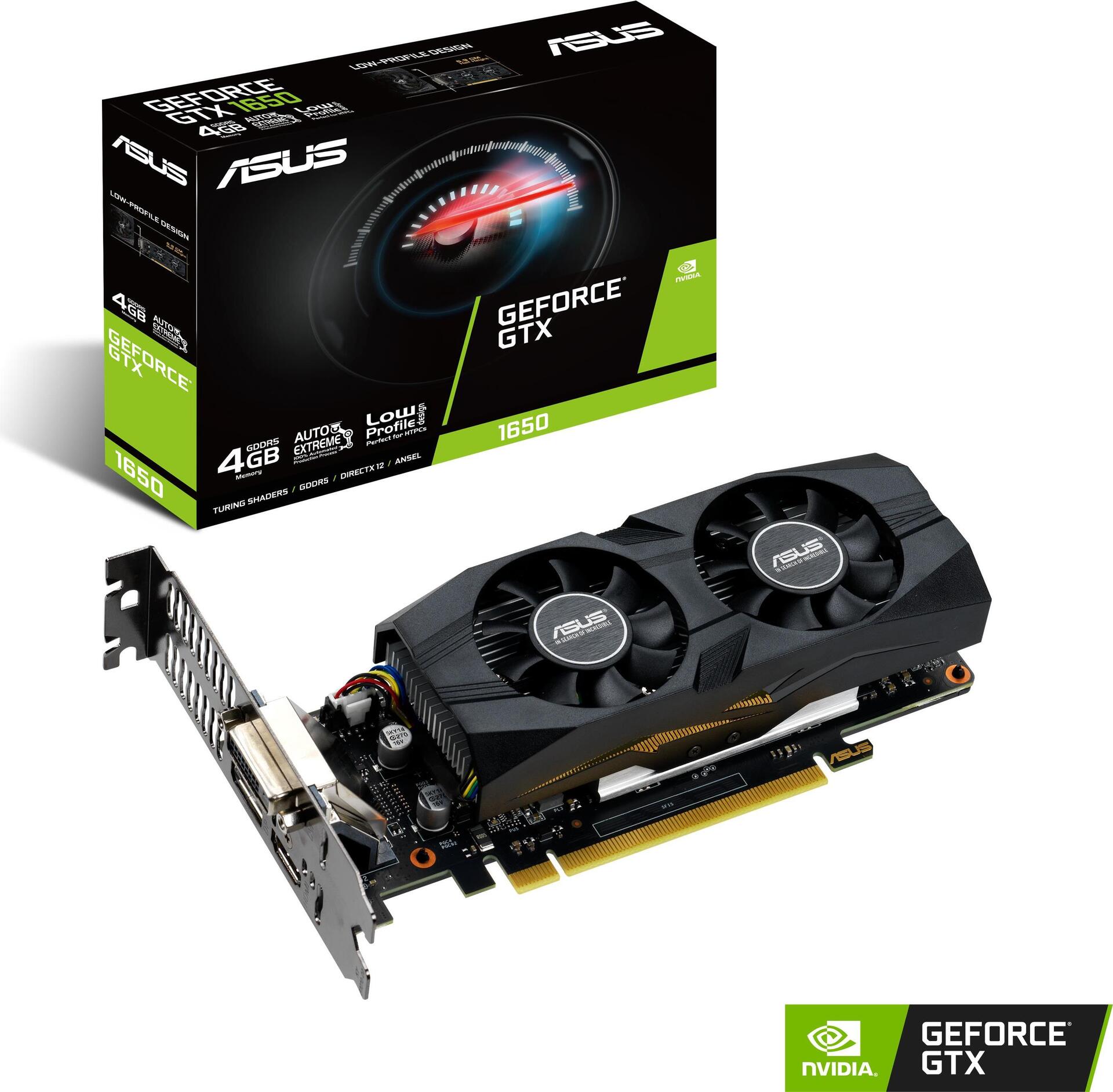 Купить ASUS GTX1650-4G-LP-BRK Grafikkarte NVIDIA GeForce GTX 1650 4 GB GDDR5 (90YV0D31-M0NA00) в магазине wardena.ru