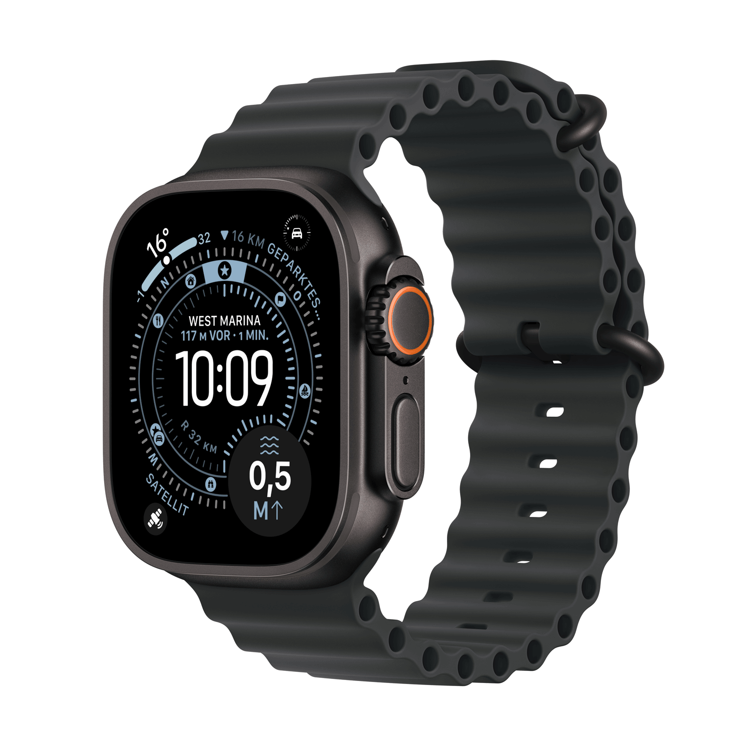 Купить Apple Watch Ultra 3 Titanium Cellular 49mm Schwarz (Ocean Armband schwarz) (MF0J4QF/A) в магазине wardena.ru
