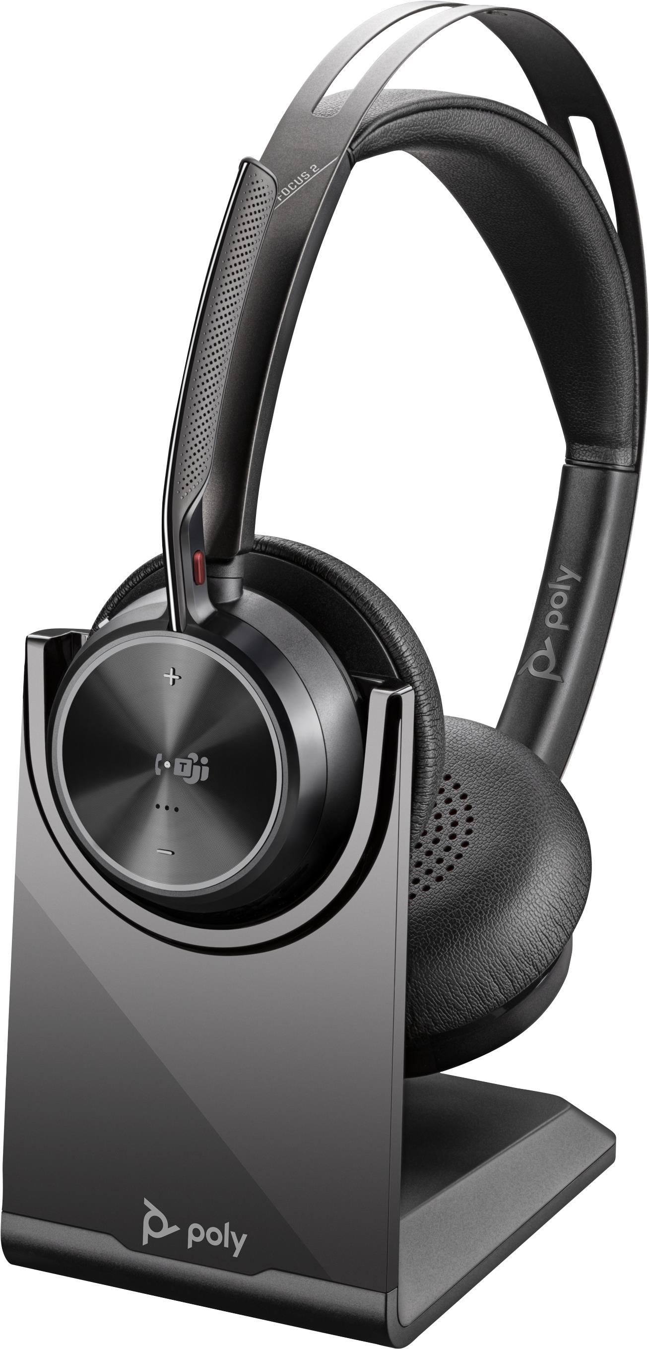 Купить POLY VFOCUS2-M Headset mit Ladestation - Kabellos - Büro/Callcenter - 176 g - Kopfhörer - Schwarz (77Y87AA) в магазине wardena.ru