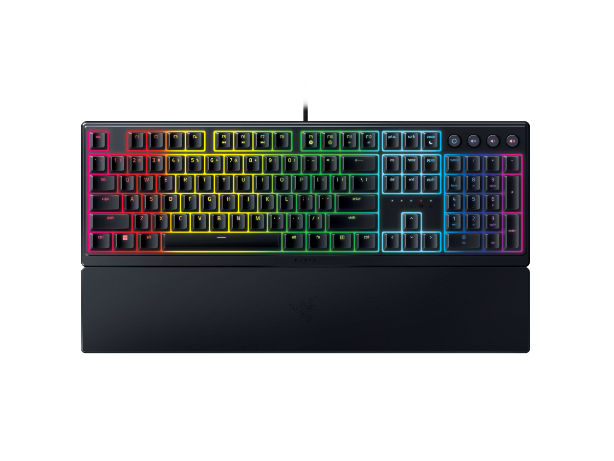 Купить Razer Ornata V3 - Tastatur - flaches Profil - hintergrundbeleuchtet - QWERTZ - Deutsch (RZ03-04460400-R3G1) в магазине wardena.ru