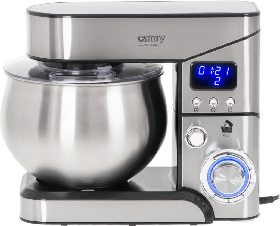 Купить Camry Planeten-Küchenmaschine CR 4223, Anzahl der Geschwindigkeiten 6, 2000 W, Schüsselkapazität 5 l, Edelstahl, Silber (CR 4223) в магазине wardena.ru