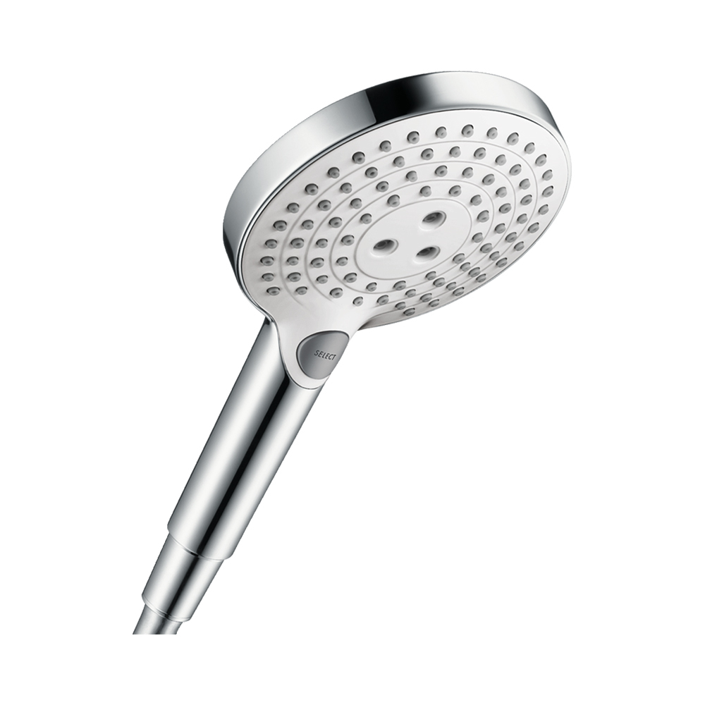 Купить Hansgrohe Raindance Select S 120 3 jet ручной душ хром-белый матовый 26530400 в магазине wardena.ru