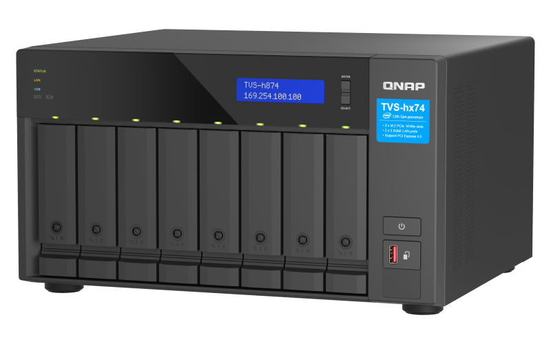 Купить QNAP TVS-H874 - NAS-Server - 8 Schächte - SATA 6Gb/s - RAID 0, 5, 6, 10, 50, 60, RAID TP - RAM 32GB - iSCSI Support (TVS-H874-I5-32G) в магазине wardena.ru