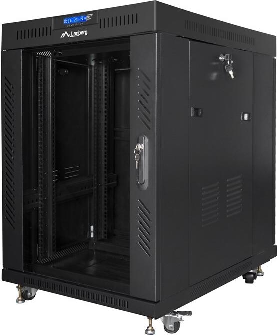 Купить Lanberg FF01-8015-12BL Rack 15U Freistehendes Gestell Schwarz (FF01-8015-12BL) в магазине wardena.ru