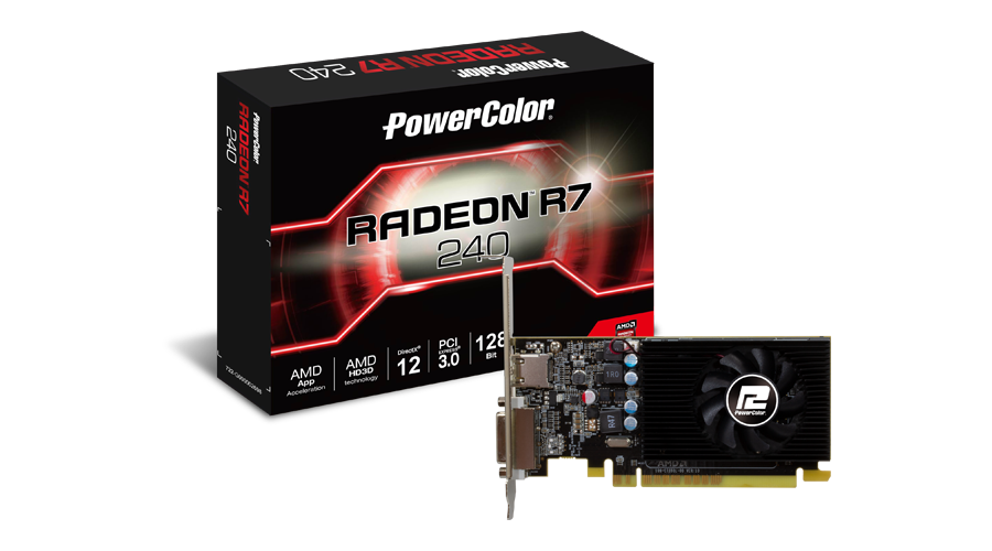 Купить PowerColor AXR7 240 4GBD5-HLEV2 Grafikkarte AMD Radeon R7 240 4 GB GDDR5 (AXR7 240 4GBD5-HLEV2) в магазине wardena.ru