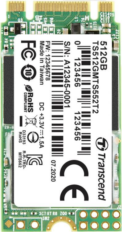 Купить Transcend MTS552T2 - SSD - 512 GB - intern - M.2 2242 (doppelseitig) (M.2 2242 (doppelseitig)) - SATA 6Gb/s (TS512GMTS552T2) в магазине wardena.ru