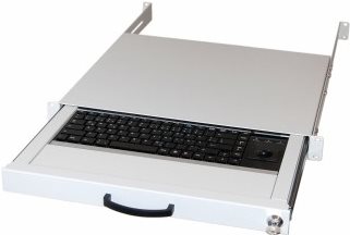 Купить Aixcase AIX-19K1UKDETB-W - Tastaturschublade mit Tastatur und Trackball - lichtgrau , RAL 7035 - 1U - 48,2 cm (19") - PS/2 und USB Anschluss - Deutsch (AIX-19K1UKDETB-W) в магазине wardena.ru