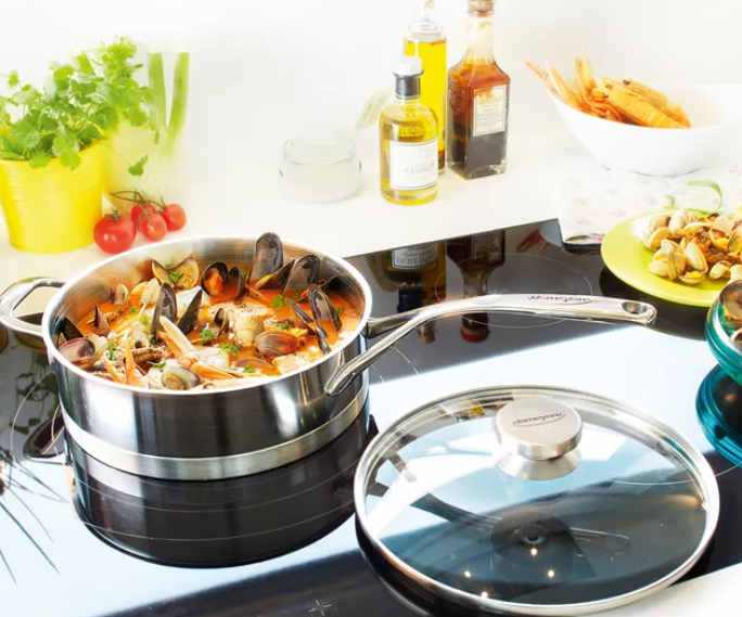 Купить Tiefe Bratpfanne mit 2 Griffen DEMEYERE Atlantis 7 24 cm (40850-342-0) в магазине wardena.ru