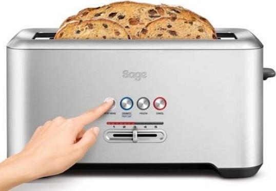 Купить Sage the 'Bit More' 4 Scheiben Toaster 4Scheibe(n) Silber (STA730BSS2EEU1) в магазине wardena.ru