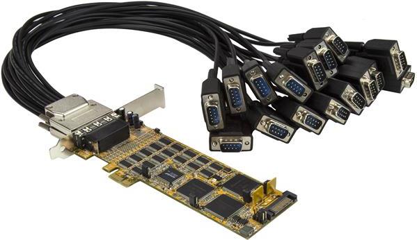 Купить StarTech.com 16 Port PCI Express Seriell Karte - Low Profile - High Speed PCIe Seriell Karte mit 16 DB9 RS232 Ports - Erweiterungsmodul - PCIe 1.1 Low-Profile - RS-232 x 2 - Gelb (PEX16S550LP) в магазине wardena.ru