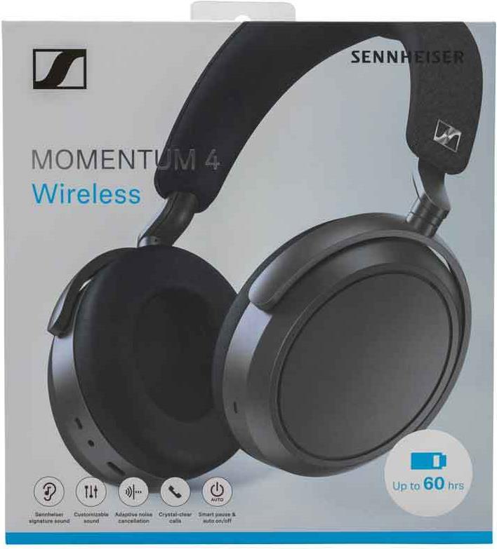 Купить Sennheiser MOMENTUM 4 - Kopfhörer mit Mikrofon - ohrumschließend - Bluetooth - kabellos, kabelgebunden - aktive Rauschunterdrückung - 2,5 mm Stecker - Graphite (700383) в магазине wardena.ru