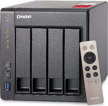 Купить QNAP TS-451+ - NAS-Server - SATA 6Gb/s - RAID 0, 1, 5, 6, 10, JBOD, 5 Hot Spare - Gigabit Ethernet - iSCSI (TS-451+-2G) в магазине wardena.ru