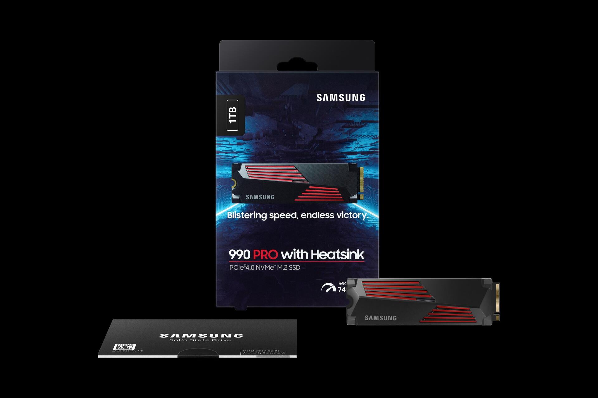 Купить Samsung 990 PRO MZ-V9P2T0CW - SSD - verschlüsselt - 2 TB - intern - M.2 2280 - PCIe 4.0 x4 (NVMe) - 256-Bit-AES - TCG Opal Encryption 2.0 - integrierter Kühlkörper - für Sony PlayStation 5 в магазине wardena.ru