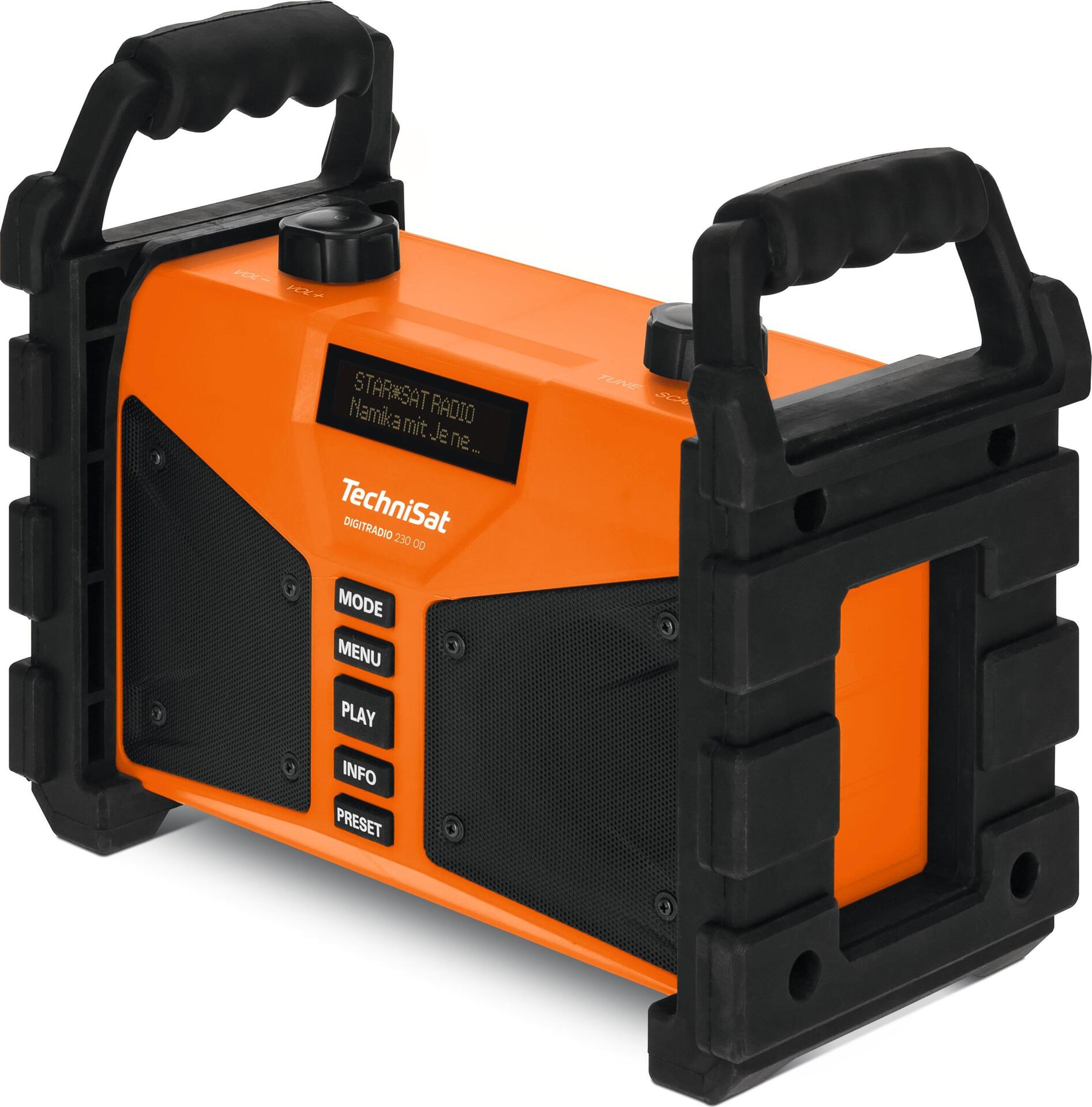 Купить TechniSat DigitRadio 230 OD - Tragbares DAB-Radio - 12 Watt - orange (0000/3907) в магазине wardena.ru