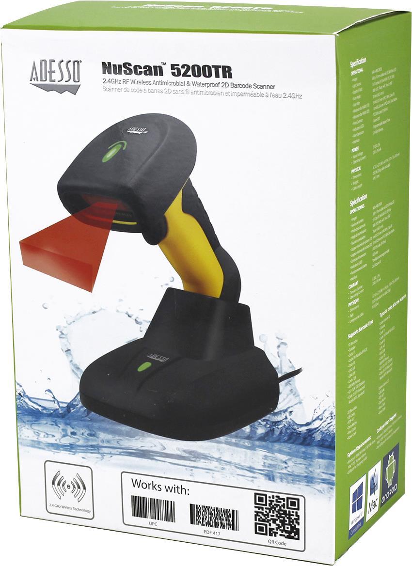 Купить Adesso NuScan 5200TR - Tragbares Barcodelesegerät - 1D/2D - CMOS - Codabar,Code 11,Code 128,Code 25 (IR 2 of 5),Code 25 (non-IR 2 of 5),Code 39,Code... - Datenmatrix - Micro QR Code - PDF417 - QR Code - 640 x 480 Pixel ( (NUSCAN 5200TR) в магазине wardena.ru