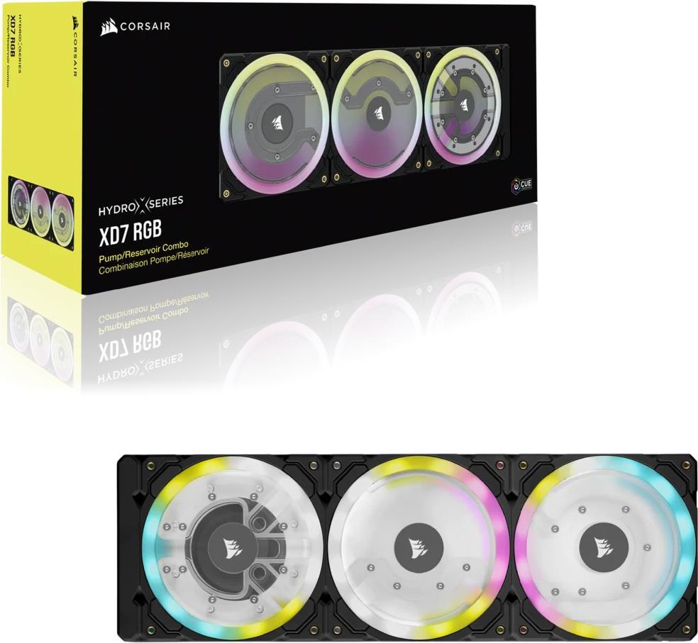 Купить CORSAIR Hydro X Series XD7 RGB Pump/Reservoir Combo - Pumpe und Tank für Wasserkühlsystem - Schwarz (CX-9040005-WW) в магазине wardena.ru