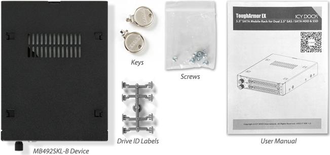 Купить ICY Dock ToughArmor EX MB492SKL-B - Mobiles Speicher-Rack - 2.5" (6.4 cm) - Schwarz (MB492SKL-B) в магазине wardena.ru