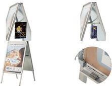 Купить magnetoplan Plakatständer SP A2, silber-silber eloxiert mit 25 x 25 mm Standprofil, schlagfeste und rostfreie (00015) в магазине wardena.ru