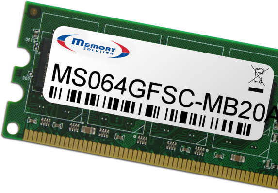 Купить Memory Solution MS064GFSC-MB20A Speichermodul 64 GB 1 x 64 GB (MS064GFSC-MB20A) в магазине wardena.ru