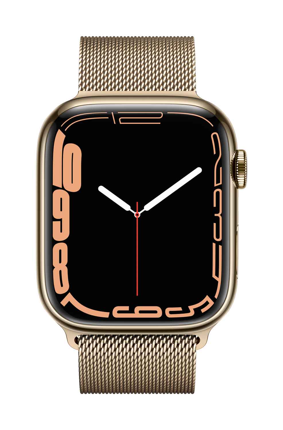 Купить Apple Watch Series 7 (GPS + Cellular) - 45 mm - Gold, Edelstahl - intelligente Uhr mit Milanaise Armband - Edelstahl - Gold - Handgelenkgröße: 150-200 mm - 32GB - Wi-Fi, Bluetooth - 4G - 51,5 g (MKJY3FD/A) в магазине wardena.ru