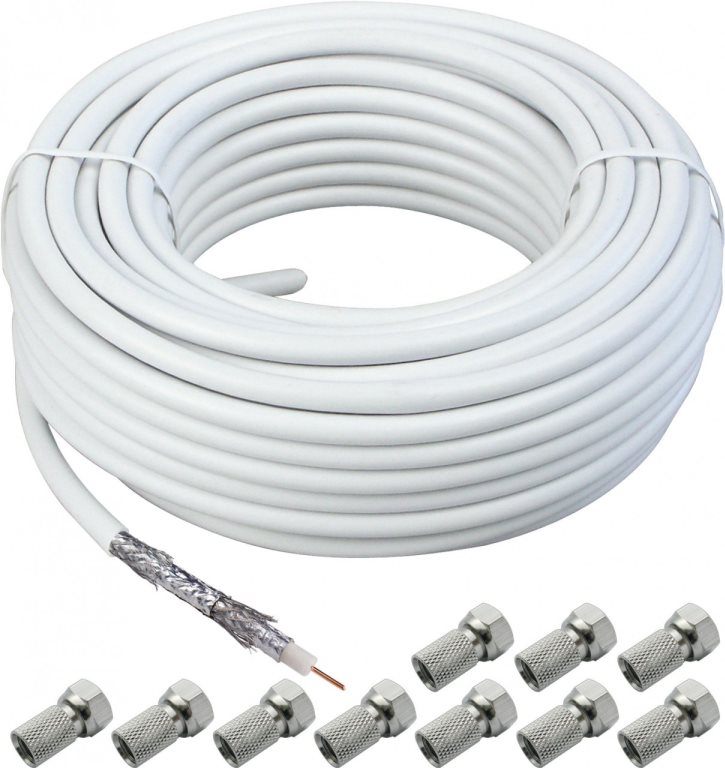 Купить Schwaiger KOX120/100 100m Weiß Koaxialkabel (KOX120/100) в магазине wardena.ru