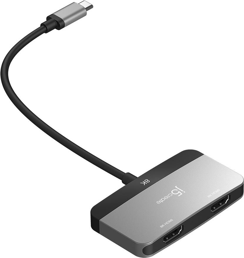Купить J5CREATE 8K USB-C TO DUAL HDMI DISPLAY ADAPTER (JCA465-N) в магазине wardena.ru