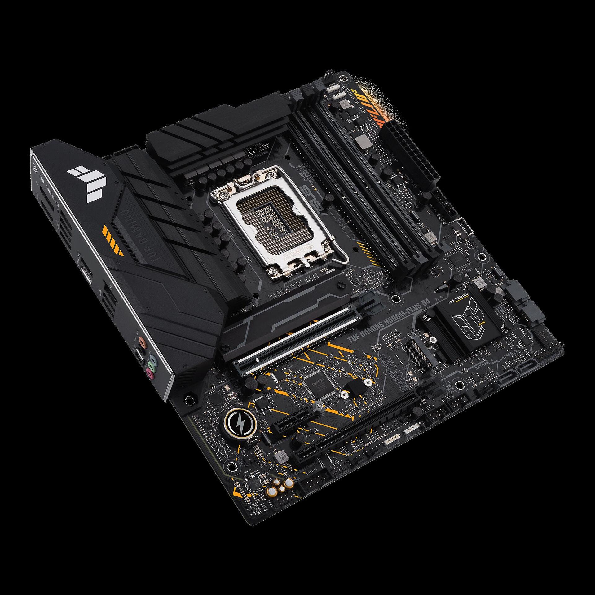 Купить ASUS TUF GAMING B660M-PLUS D4 - Motherboard - micro ATX - LGA1700-Sockel - B660 Chipsatz - USB-C Gen1, USB 3,2 Gen 1, USB 3,2 Gen 2, USB-C Gen 2x2 - 2,5 Gigabit LAN - Onboard-Grafik (CPU erforderlich) - HD Audio (8-Kanal (90MB1940-M0EAY0) в магазине wardena.ru