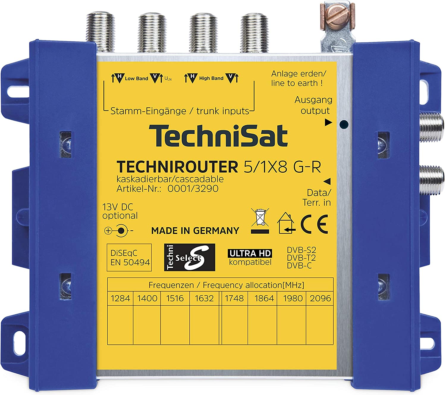 Купить TechniSat TechniRouter 5/1x8 G-R - Multiswitch Satelliten-/terrestrisches Signal (0001/3290) в магазине wardena.ru