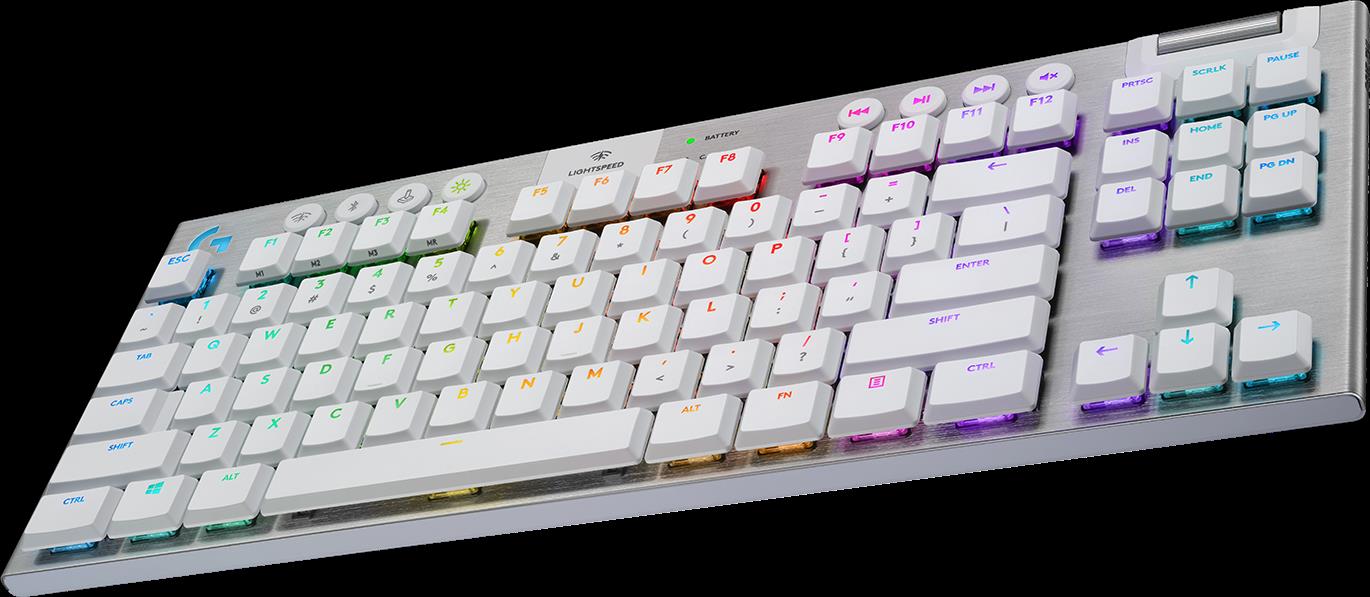 Купить Logitech Gaming G915 TKL - Tastatur - Hintergrundbeleuchtung - USB, Bluetooth, LIGHTSPEED - AZERTY - Französisch - Tastenschalter: GL Tactile - weiß (920-009662) в магазине wardena.ru