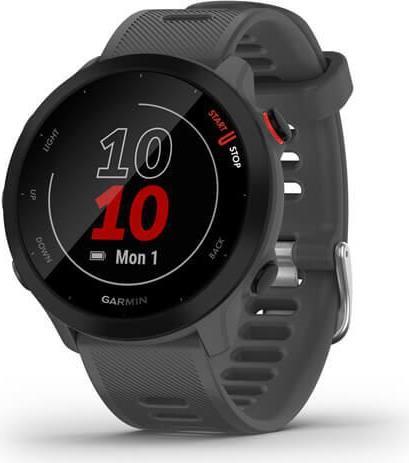Купить Garmin Forerunner 55 - Sportuhr mit Band - Silikon - Anzeige 2,63 cm (1,04") - Bluetooth, ANT+ - 37 g - Monterra Gray (010-02562-13) в магазине wardena.ru