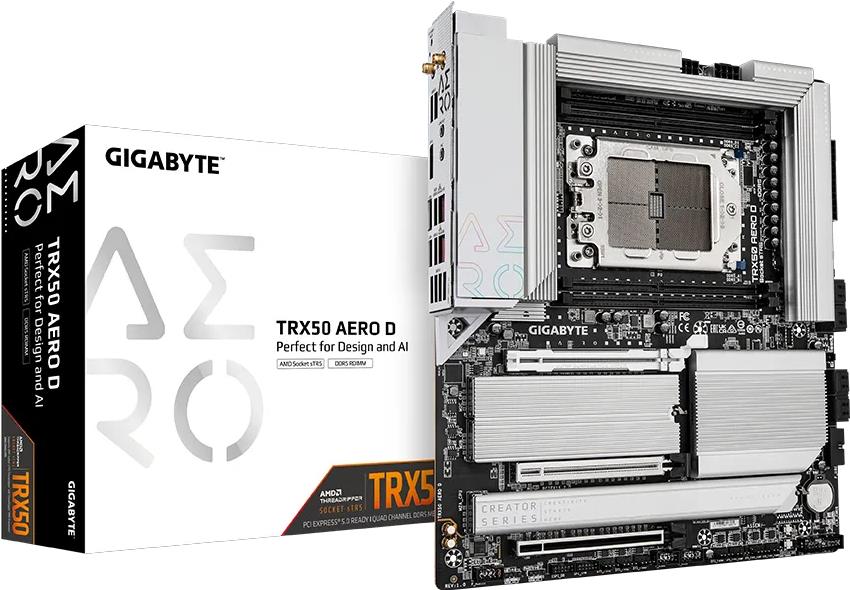 Купить Gigabyte TRX50 AERO D Motherboard AMD TRX50 Socket sTR5 Erweitertes ATX (TRX50 AERO D) в магазине wardena.ru